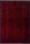 Vintage Elisa Red/Black Rug, 4'6" x 6'1"
