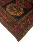 Semi Antique Jessan Blue/Red Runner, 4'3" x 8'6"