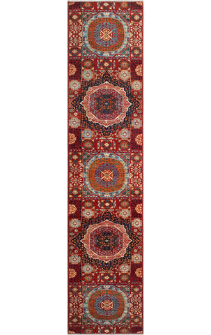 Aria Anny Red/Blue Runner, 2'9" x 12'0"
