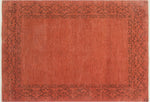 Overdyed Zulfia Rust/Rust Rug, 4'11" x 7'2"