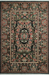 William Taimor Black/Green Rug, 6'1" x 9'1"