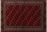 Semi Antique Lora Red/Ivory Rug, 6'3" x 8'8"