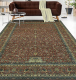 Heirloom Mughlai Rust/Navy Rug, 9'0" x 12'0"