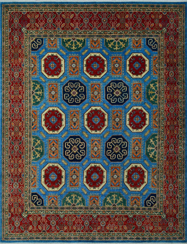 Aria Kaylani Lt. Blue/Red Rug, 8'9" x 11'2"