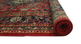 Semi Antique Trace Red/Navy Rug, 6'7" x 9'7"