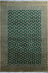 Fine Bokara Francisc Green/Lt. Brown Rug, 12'4" x 17'11"