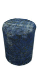 Vintage Distressed Pouf Aleta, Blue (16"x16"x20")