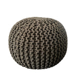 Miya knitted Pouf, Sage(17"x17"x14")