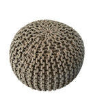 Miya knitted Pouf, Sage(17"x17"x14")